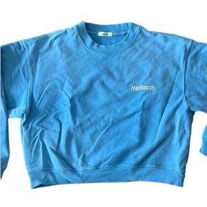 Madhappy Small Blue Cropped Sweatshirt,Small